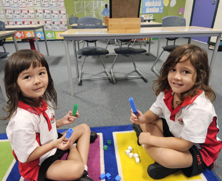 kndergarten students during maths lessons